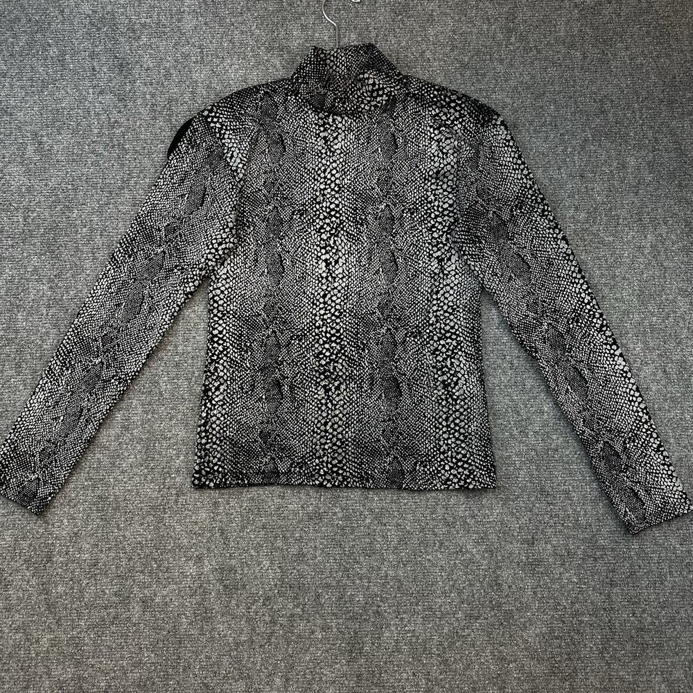 F.T.W.W. Snake Print Mock Neck Stretch Top Size M